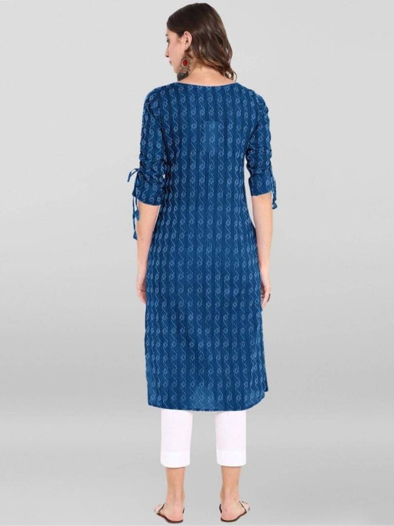 Stylish Cotton Printed Straight Kurta For Women